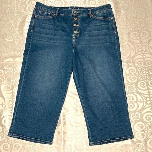 Gloria Vanderbilt All-around Slimming Effect button fly Rail Straight crops 16 - Picture 2 of 15